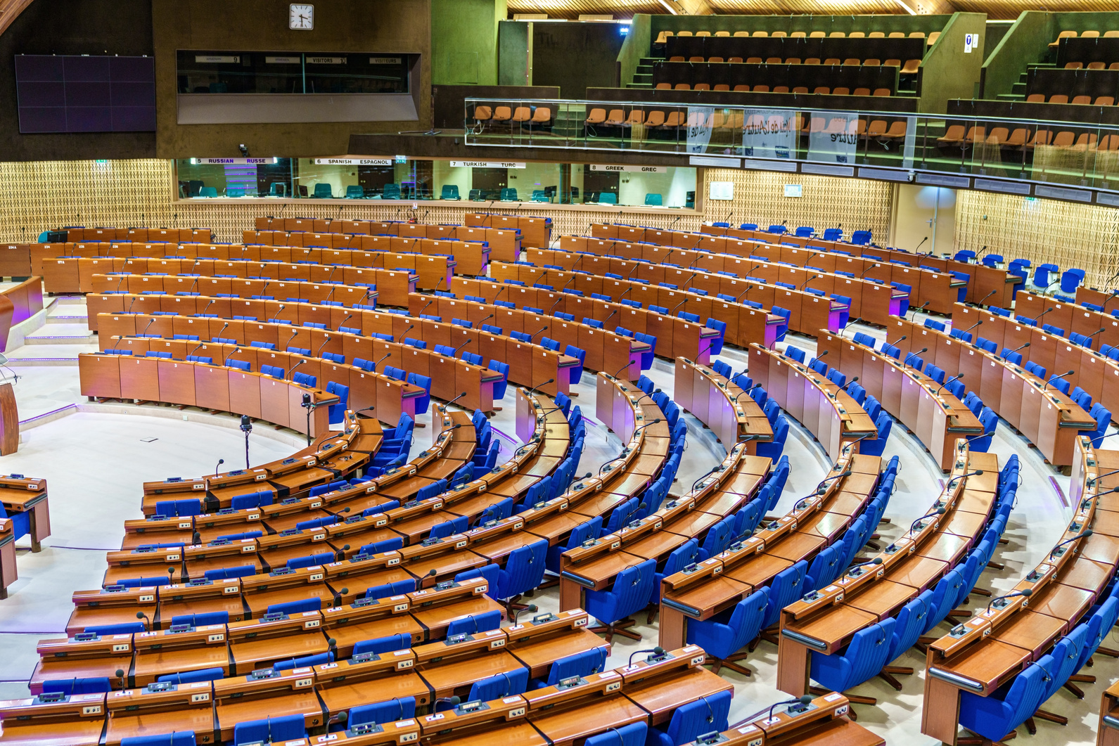 The Hemicycle of the Parliamentary Assembly of the Council of Europe, PACE. the CoE Is an Organisation Whose Aim Is to Uphold Human Rights, Democracy and the Rule of Law in Europe